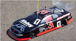 Carlton's "A" Main winning car, (custom graphics by Gary's R/C Grafix)